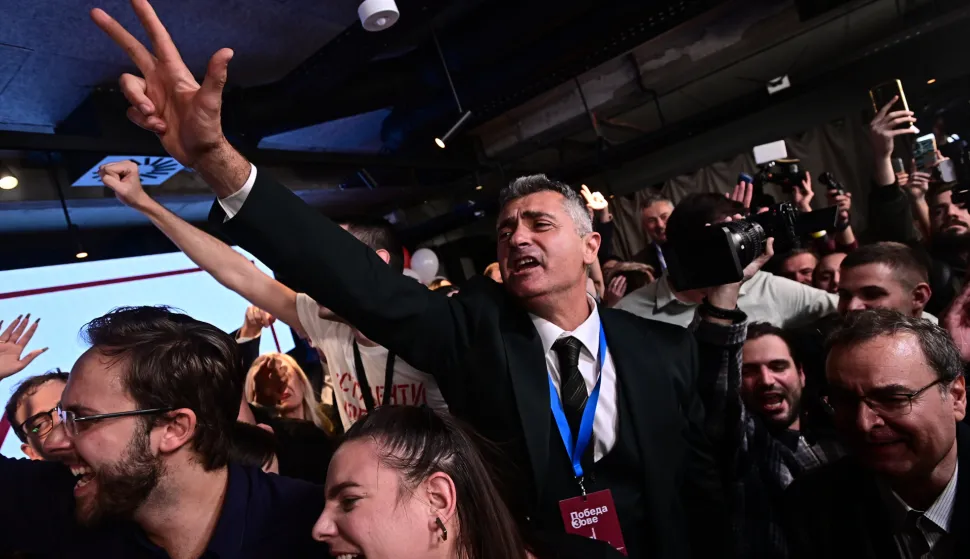 25, October, 2026, Belgrade - Victory on extraordinary parliamentary elections was declared at the campaign headquarters of the "Student List &ndash; Students Win!" list. Ilija Srdanovic. Photo: Dusan Milenkovic/ATAImages25, oktobar 2026, Beograd - U izbornom stabu liste "Studentska lista - Studenti pobedjuju!" proglasena je pobeda na vanrednim parlamentarnim izborima. Photo: Dusan Milenkovic/ATAImages Photo: Dusan Milenkovic/ATAImages/PIXSELL