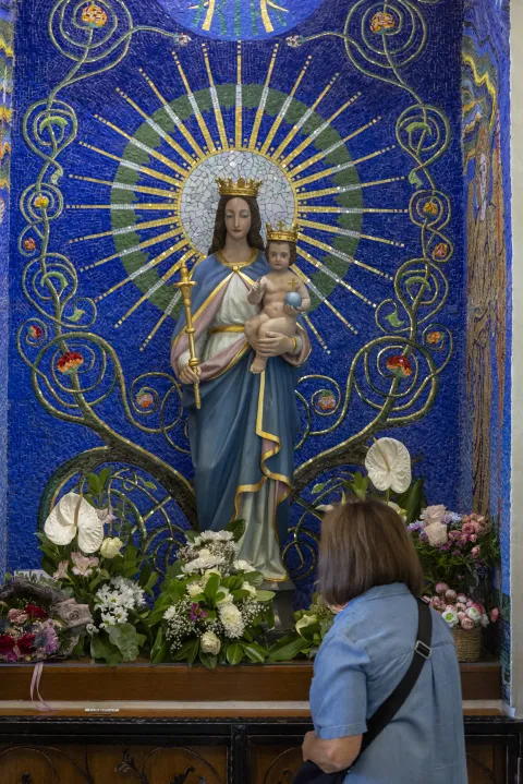 15.08.2025., Aljmas - Misno slavlje u marijanskom svetistu Gospe od Utocista u Aljmasu povodom blagdana Velike Gospe. Photo: Davor Javorovic/PIXSELL